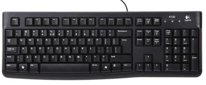 Logitech Toetsenbord Bedraad QWERTY (US) zonder bluetooth Zwart K120