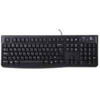 Clavier Logitech Avec fil QWERTY (US) sans Bluetooth Noir K120