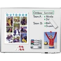 Tableau blanc Legamaster Premium Plus Montage mural Magnétique Émail Simple face 60 (L) x 45 (H) cm