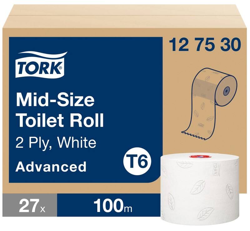 Tork Advanced Toiletpapier T6 2-laags 127530 27 Rollen à 320 Vellen