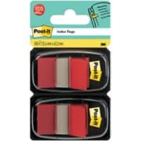 Index Post-it Rouge 25,4 x 43,2 mm 50 x 2 unités