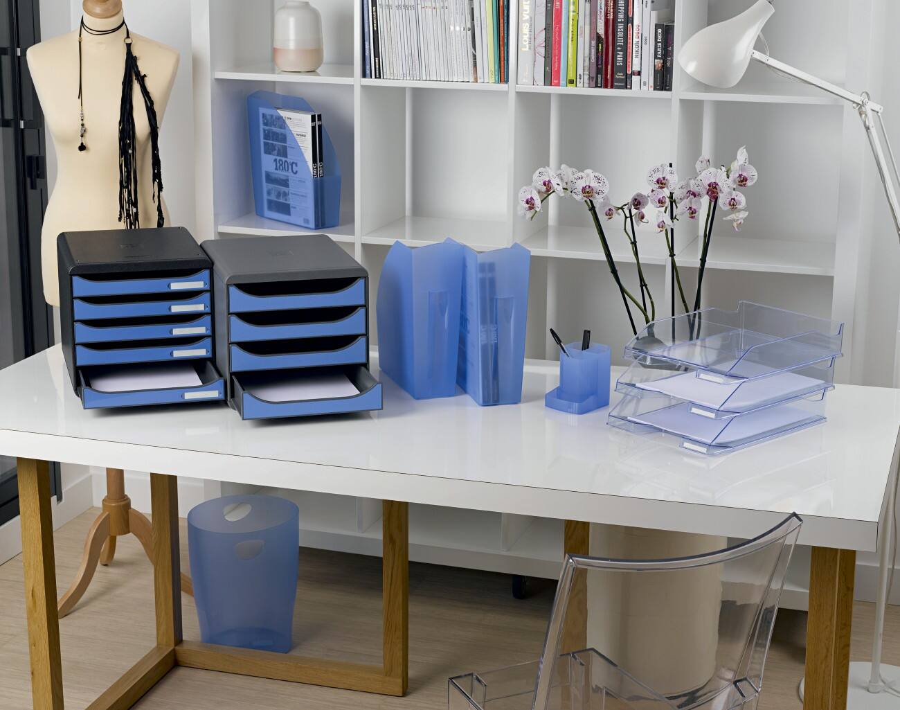 Exacompta Prullenmand EcoBin 15L Polypropyleen Paars 26,3 x 26,3 x 33,5 cm