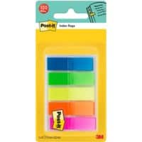 Post-it Indexen Rechthoekig 1,19 x 4,32 cm Blanco Kleurenassortiment 683HF5 20 5 Stuks à 20 Strips