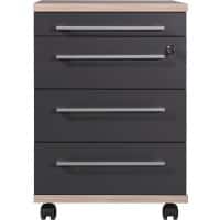 Caisson mobile 4 tiroirs GERMANIA Mobile Anthracite 420 x 450 x 600 mm