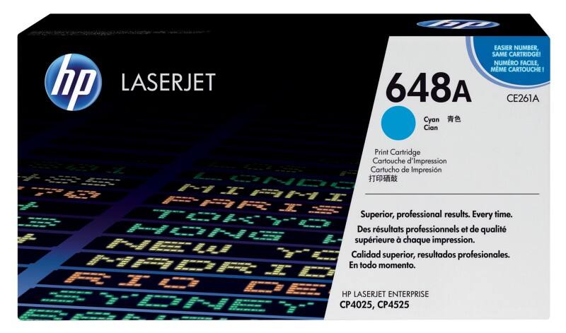 Toner HP 648A D'origine CE261A Cyan