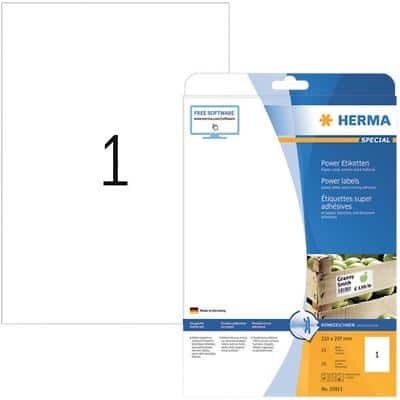 HERMA Power Etiketten 10911 Wit Rechthoekig 25 Etiketten per pak