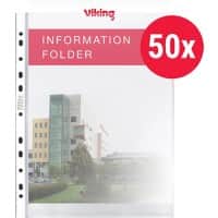 Pochette perforée Office Depot Recycled A4 Chrystal claire Transparent 80 microns PP (Polypropylène) Au-Dessus 11 Perforations 5306733 50 Unités