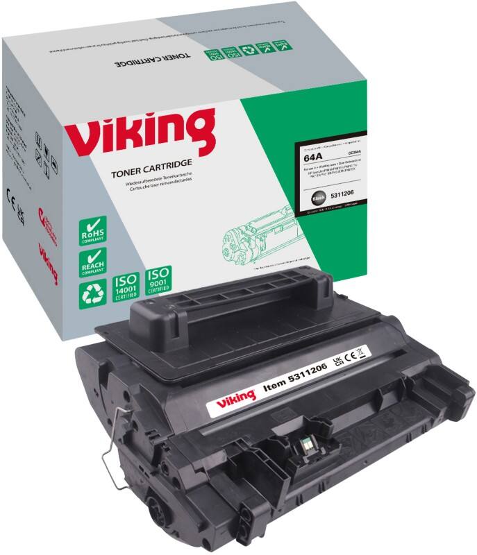 Viking 64A compatibele HP tonercartridge CC364A zwart
