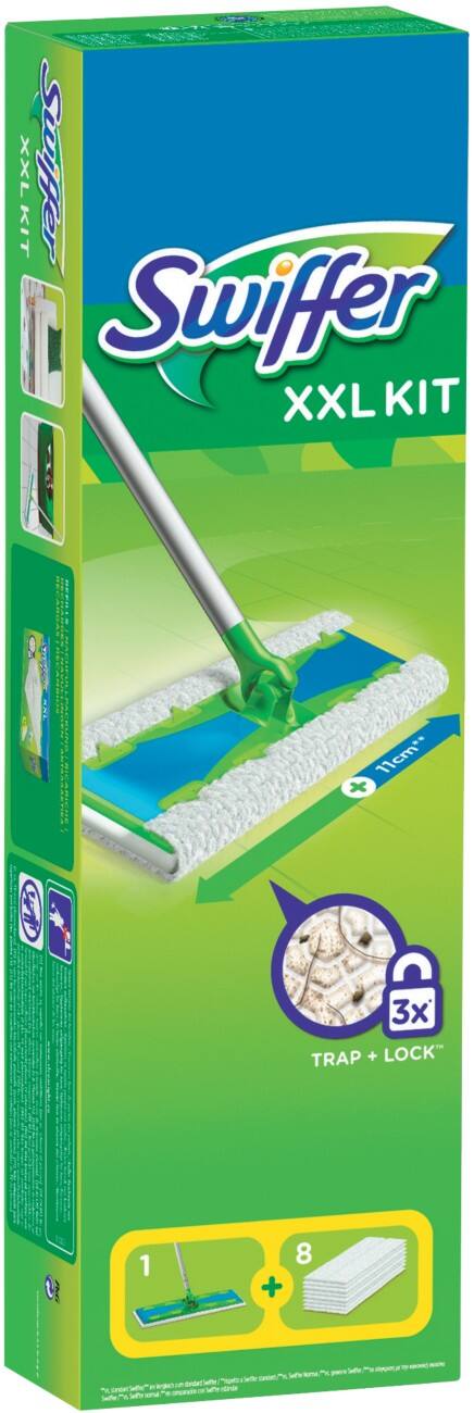 Ensemble balai et lingettes Swiffer 42,8 x 12,7 cm Assortiment