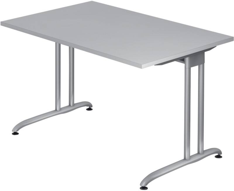 Bureau Hammerbacher B-Serie VBS Gris C-Pied 1200 (L) x 800 (P) x 740 (H) mm Acier, Aggloméré