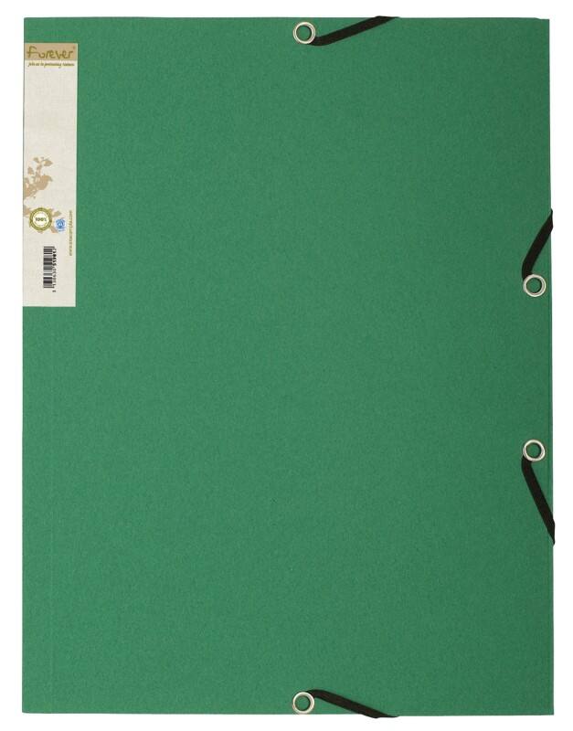 Exacompta Gerecyclede 3-flap map Forever® A4 Donkergroen, lichtgroen Gerecycled karton 24 x 32 cm