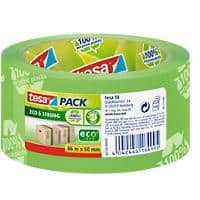 tesa Verpakkingstape tesapack Eco & Strong Groen 50 mm (B) x 66 m (L) PP (Polypropeen) Recycled 100%