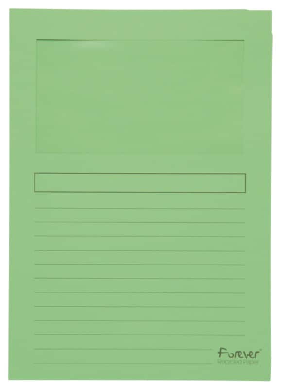 Farde coin à fenêtre Exacompta Forever A4 Vert Papier recyclé 120 g/m² 100 Unités