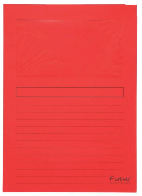 Farde à fenêtre Exacompta Forever A4 Rouge Carton recyclé 100 Unités