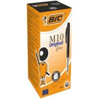 Stylo bille BIC M10 Clic Noir Rétractable 50 Unités