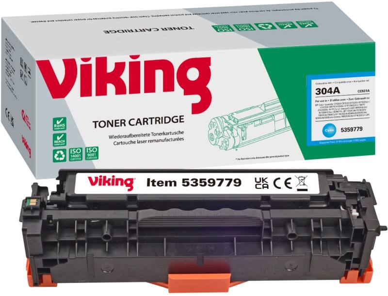 Toner Viking 304A compatible HP CC531A Cyan