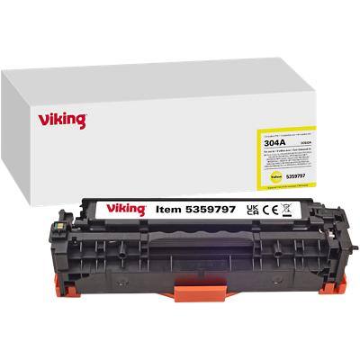 Viking 304A compatibele HP tonercartridge CC532A geel