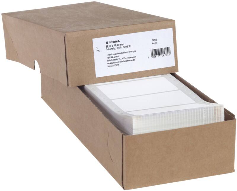 Étiquettes informatiques HERMA 8204 Adhésif Blanc 88.9 x 48.4 mm 3000 Unités