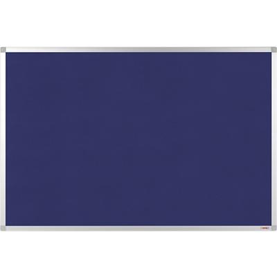Viking Prikbord Niet magnetisch Wandmontage Vilt 120 (B) x 90 (H) cm Aluminium Blauw