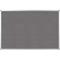 Tableau d'affichage Viking Non Magnétique Montage mural Feutre 120 (L) x 0,81 (P) x 90 (H) cm Aluminium Gris