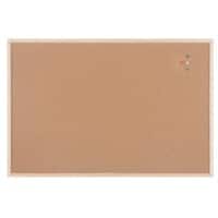 Viking Kurk Prikbord Niet magnetisch Wandmontage 90 (B) x 1,4 (D) x 60 (H) cm Hout Bruin