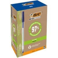 BIC Ecolutions Round Stic Balpen Blauw Medium 0,4 mm Recycled 60 Stuks