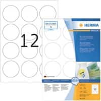 HERMA Etiketten 4477 Klevend A4 Wit 60 x 60 mm  100 Vellen à 12 Etiketten