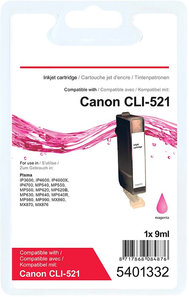 Office Depot Compatibel Canon CLI-521M Inktcartridge Magenta