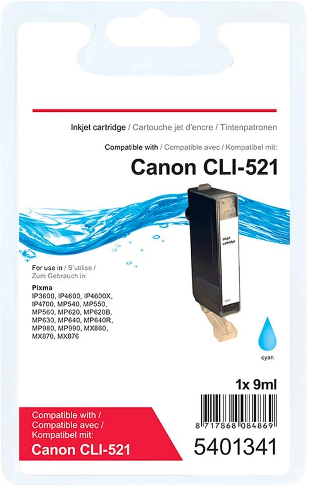 Office Depot Compatibel Canon CLI-521C Inktcartridge Cyaan