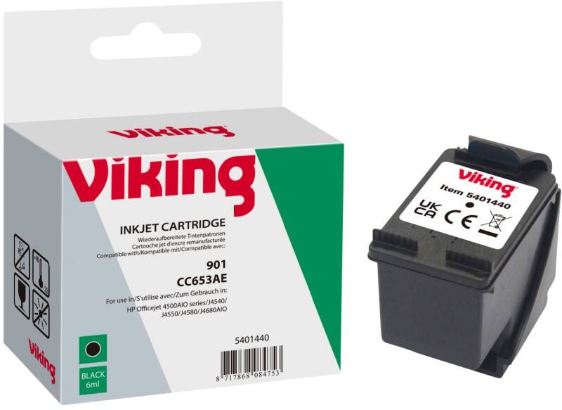 Viking 901 compatibele HP inktcartridge CC653A zwart