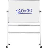 Viking Kantelbaar whiteboard Vrijstaand Magnetisch Email Dubbel 120 (B) x 90 (H) cm