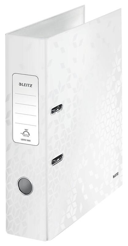 Leitz 180° WOW Breed Classeur A4 80 mm Wit 2 Ringen 1005 Gelamineerd karton Staand