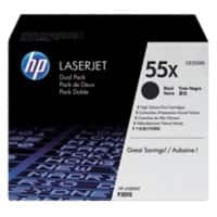 HP 55X originele tonercartridge CE255XD zwart duopak 2 stuks