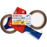 Dévidoir pour ruban adhésif d'emballage tesa tesapack Bleu, rouge 50 mm (L) x 66 m (L) Métal, plastique, PVC 4120