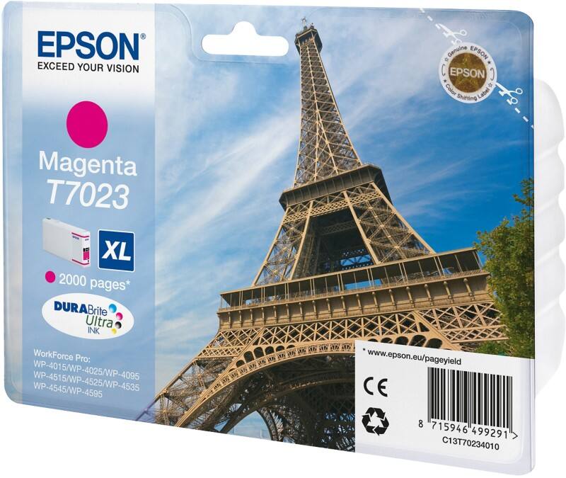 Cartouche jet d'encre Epson T7023 D'origine C13T70234010 Magenta