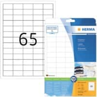 HERMA Etiketten 5027 Klevend A4 Wit 38,1 x 21,2 mm  25 Vellen à 65 Etiketten