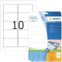 Étiquettes universelles HERMA 5028 Adhésif A4 Blanc 83.8 x 50.8 mm 25 Feuilles de 10 Étiquettes