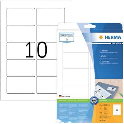 HERMA Multifunctionele etiketten 5028 Wit 83,8 x 50,8 mm 25 Vellen à 10 Etiketten