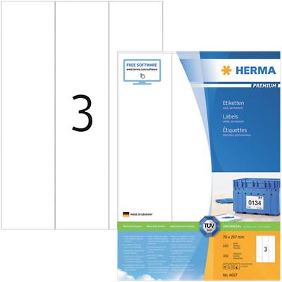 Étiquettes multifonctions HERMA 70 x 297 mm 100 Feuilles 4657