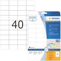 Étiquettes HERMA 4684 adhésif A4 Transparent 52.5 x 29.7 mm 25 Feuilles de 40 Étiquettes