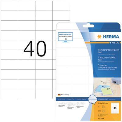 HERMA Speciale etiketten 4684 Transparant 52,5 x 29,7 mm 25 Vellen à 40 Etiketten