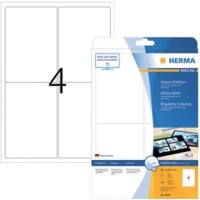 Étiquettes HERMA 4908 adhésif A4 Blanc 96 x 139.7 mm 25 Feuilles de 4 Étiquettes