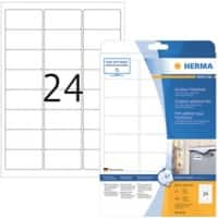 HERMA Etiketten 9532 Klevend A4 Wit 63,5 x 33,9 mm  10 Vellen à 24 Etiketten