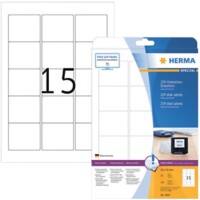 Étiquettes CD/DVD HERMA 5087 adhésif A4 Blanc 59 x 50 mm 25 Feuilles de 15 Étiquettes