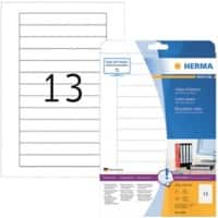 Étiquettes CD/DVD HERMA 5069 adhésif A4 Blanc 147.3 x 20 mm 25 Feuilles de 13 Étiquettes