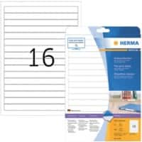 Étiquettes classeur HERMA Blanc 16,9 x 192 mm 25 Feuilles 5118