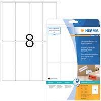 Étiquettes repositionnables HERMA 8326 Blanc Rectangulaires 200 Étiquettes par paquet 8326