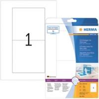 Étiquettes CD/DVD HERMA 5033 non adhésif A4 Blanc 121 x 242 mm 25 Feuilles de 1 Étiquettes