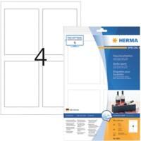 Étiquettes HERMA 8882 adhésif A4 Blanc 90 x 120 mm 10 Feuilles de 4 Étiquettes