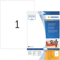 Étiquettes HERMA 8895 adhésif A4 Blanc 210 x 297 mm 10 Feuilles de 1 Étiquettes